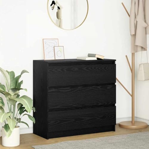 AJJHUUKI Sideboard Schwarze Eiche, 80 x 35 x 76 cm, Holz-Möbel, Schränke und Aufbewahrung, Buffets und Sideboards AJJHUUKI Sideboard Schwarze Eiche, 80 x 35 x 76 cm, Holz-Möbel, Schränke und Aufbewahrung, Buffets und Sideboards von AJJHUUKI