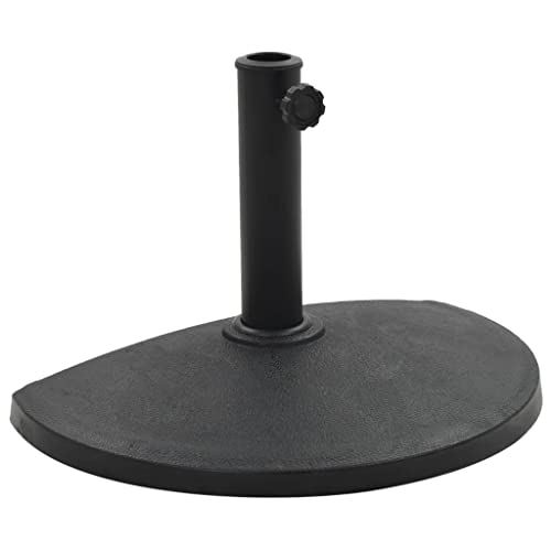AJJHUUKI Sonnenschirmständer halbrund Polyresin 9 kg schwarz von AJJHUUKI