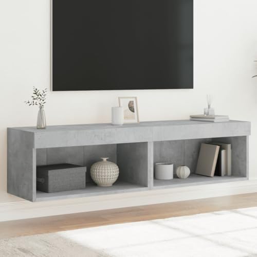 AJJHUUKI TV-Schränke mit LED-Lichtern, 2 Stück, Betongrau, 60 x 30 x 30 cm, Möbel, Unterhaltungszentren und TV-Ständer AJJHUUKI TV-Schränke mit LED-Lichtern, 2 Stück, Betongrau, 60 x 30 x 30 cm, Möbel, Unterhaltungszentren und TV-Ständer von AJJHUUKI