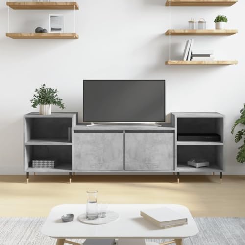 AJJHUUKI TV-Schrank, Betongrau, 160 x 35 x 55 cm, Holz-Möbel, Unterhaltungszentren und TV-Ständer AJJHUUKI TV-Schrank, Betongrau, 160 x 35 x 55 cm, Holz-Möbel, Unterhaltungszentren und TV-Ständer von AJJHUUKI
