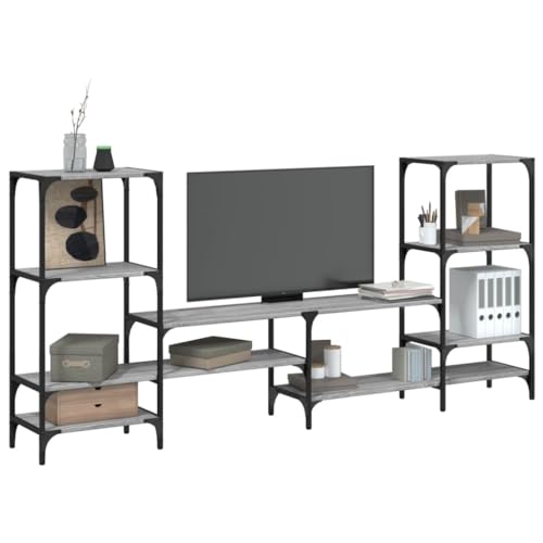 AJJHUUKI TV-Schrank, Grau, Sonoma, 206,5 x 28,5 x 95 cm, Holz-Möbel, Unterhaltungszentren und TV-Ständer AJJHUUKI TV-Schrank, Grau, Sonoma, 206,5 x 28,5 x 95 cm, Holz-Möbel, Unterhaltungszentren und TV-Ständer von AJJHUUKI