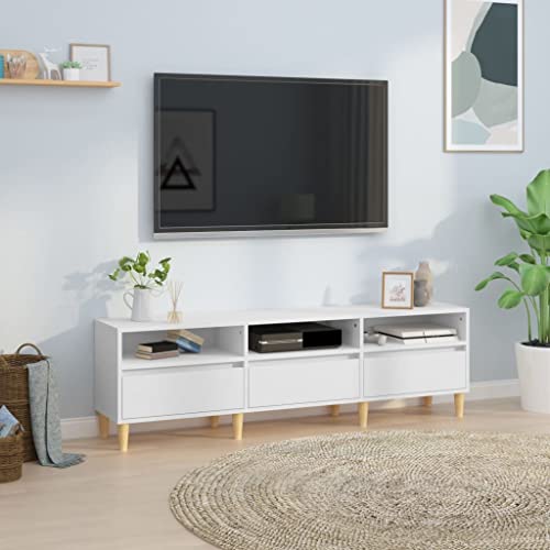 AJJHUUKI TV-Schrank, weiß, 150 x 30 x 44,5 cm, Holz-Möbel, Unterhaltungszentren und TV-Ständer AJJHUUKI TV-Schrank, weiß, 150 x 30 x 44,5 cm, Holz-Möbel, Unterhaltungszentren und TV-Ständer von AJJHUUKI