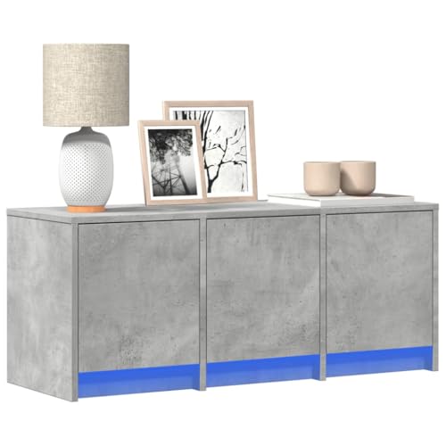 AJJHUUKI TV-Schrank mit LED, Betongrau, 97 x 34 x 40 cm, Holz-Möbel, Unterhaltungszentren & TV-Ständer AJJHUUKI TV-Schrank mit LED, Betongrau, 97 x 34 x 40 cm, Holz-Möbel, Unterhaltungszentren & TV-Ständer von AJJHUUKI