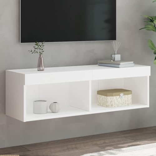 AJJHUUKI TV-Schrank mit LED-Lichtern, Weiß, 100 x 30 x 30 cm, Möbel, Unterhaltungszentren und TV-Ständer AJJHUUKI TV-Schrank mit LED-Lichtern, Weiß, 100 x 30 x 30 cm, Möbel, Unterhaltungszentren und TV-Ständer von AJJHUUKI