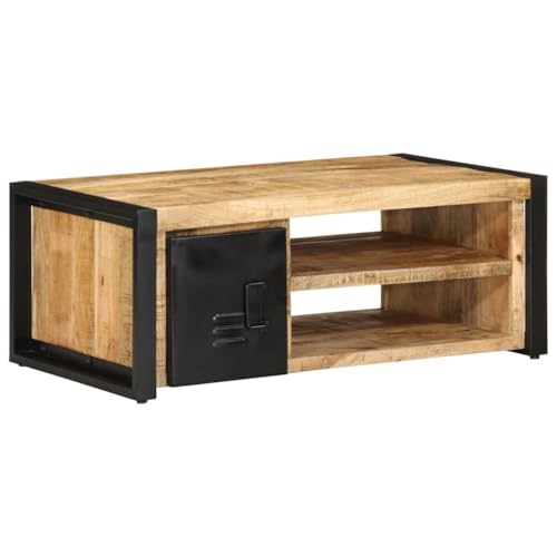 AJJHUUKI Tables-Accent Tables-Coffee Tables-Coffee Table 90x50x36cm Massivholz Rohholz Mango AJJHUUKI Tables-Accent Tables-Coffee Tables-Coffee Table 90x50x36cm Massivholz Rohholz Mango von AJJHUUKI