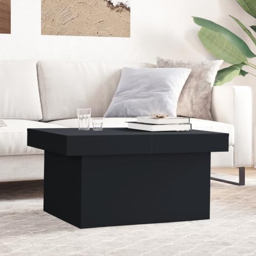 AJJHUUKI Tables-Accent Tables-Coffee Tables-Coffee Table Black 80x55x40cm Engineered Wood von AJJHUUKI