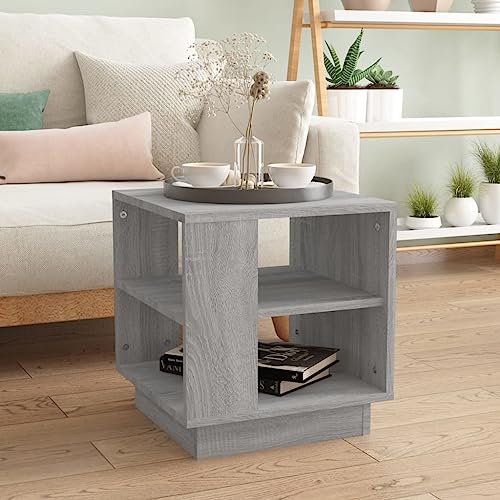 AJJHUUKI Tables-Accent Tables-Coffee Tables-Coffee Table Grey Sonoma 40x40x43cm Holzwerkstoff von AJJHUUKI