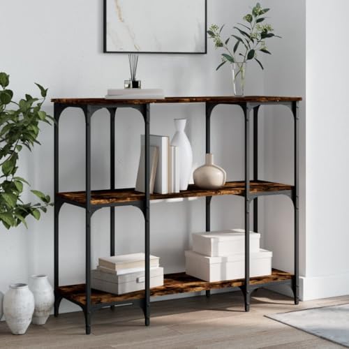 AJJHUUKI Tables-Accent Tables-End Tables-Console Table Smoked Oak 102x35x90cm Engineered Wood AJJHUUKI Tables-Accent Tables-End Tables-Console Table Smoked Oak 102x35x90cm Engineered Wood von AJJHUUKI