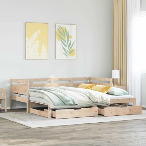 AJJHUUKI Tagesbett mit Ausziehbett und Schubladen ohne Matratze 90x190 cm Einzelmöbel, Betten & Zubehör, Betten & Bettrahmen AJJHUUKI Tagesbett mit Ausziehbett und Schubladen ohne Matratze 90x190 cm Einzelmöbel, Betten & Zubehör, Betten & Bettrahmen von AJJHUUKI