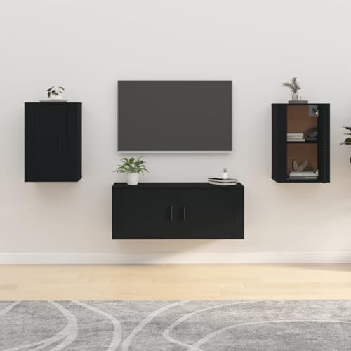 AJJHUUKI Wandmontierte TV-Schränke, 2 Stück, schwarz, 40 x 34,5 x 60 cm, Möbel, Unterhaltungszentren und TV-Ständer AJJHUUKI Wandmontierte TV-Schränke, 2 Stück, schwarz, 40 x 34,5 x 60 cm, Möbel, Unterhaltungszentren und TV-Ständer von AJJHUUKI