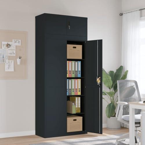 Aktenschrank, Anthrazit, 90 x 40 x 220 cm, Stahl-Möbel, Schränke & Aufbewahrung, Aufbewahrungsschränke & Schließfächer Aktenschrank, Anthrazit, 90 x 40 x 220 cm, Stahl-Möbel, Schränke & Aufbewahrung, Aufbewahrungsschränke & Schließfächer von AJJHUUKI