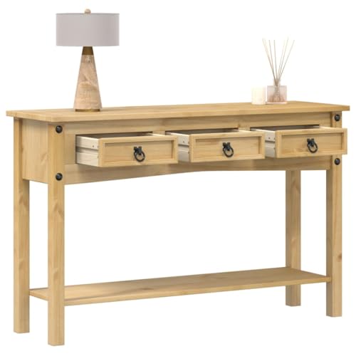Corona Konsolentisch, 114 x 34,5 x 73 cm, Massivholz, Kiefernholz, Möbel, Tische, Akzenttische, Beistelltische von AJJHUUKI