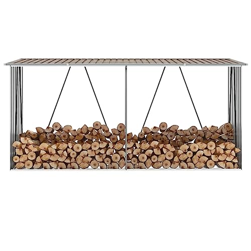 Gartenhaus Holzhaus Lagerhaus Stahl verzinkt 330x84x152cm braun von AJJHUUKI