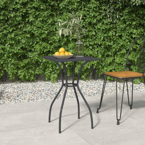 Gartentisch Anthrazit 50x50x72cm Stahlgitter-Möbel Outdoor-Möbel Outdoor-Tische von AJJHUUKI