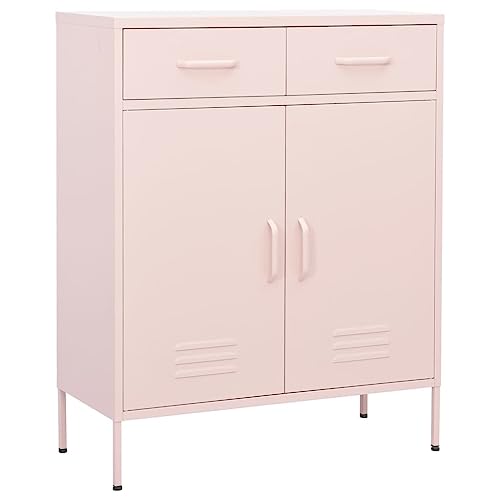 Home Outdoor OthersStorage Cabinet Pink 80x35x101.5 cm Steel von AJJHUUKI
