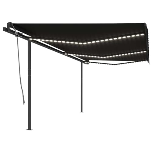 Lawn & Garden-Outdoor Living-Fenster- & Türmarkisen, manuell einziehbare Markise mit LED, 6 x 3 m, Anthrazit Lawn & Garden-Outdoor Living-Fenster- & Türmarkisen, manuell einziehbare Markise mit LED, 6 x 3 m, Anthrazit von AJJHUUKI