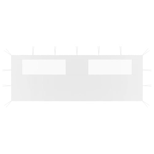 Pavillon Seitenwand mit Fenstern 6x2m weiß von AJJHUUKI
