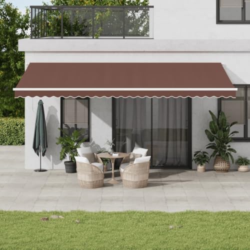 Rasen & Garten - Outdoor Wohnen - Fenster & Tür Markisen - Automatisch einziehbare Markise mit LED Braun 600x350 cm Rasen & Garten - Outdoor Wohnen - Fenster & Tür Markisen - Automatisch einziehbare Markise mit LED Braun 600x350 cm von AJJHUUKI