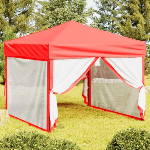 Rasen & Garten Outdoor Wohnen Outdoor Strukturen Vordächer & Pavillons Faltbares Partyzelt mit Seitenwänden Rot 3x3m Rasen & Garten Outdoor Wohnen Outdoor Strukturen Vordächer & Pavillons Faltbares Partyzelt mit Seitenwänden Rot 3x3m von AJJHUUKI