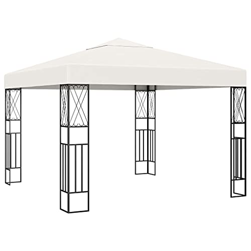 Rasen & Garten Outdoor Wohnen Outdoor Strukturen Vordächer & Pavillons Pavillon 3x3m Creme Stoff von AJJHUUKI