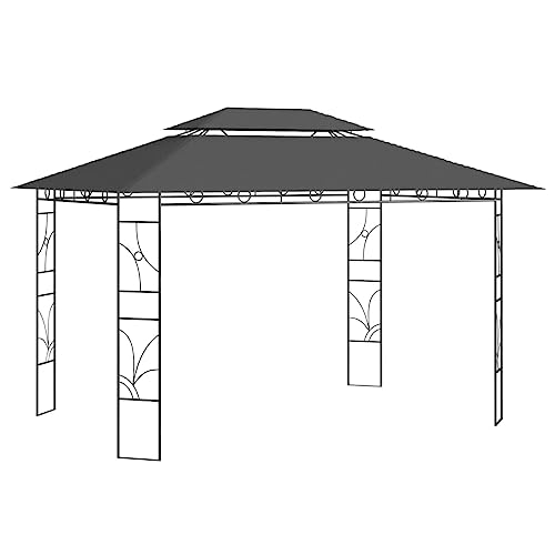 Rasen & Garten Outdoor Wohnen Outdoor Strukturen Vordächer & Pavillons Pavillon 4x3x2,7m Anthrazit 160g/m Rasen & Garten Outdoor Wohnen Outdoor Strukturen Vordächer & Pavillons Pavillon 4x3x2,7m Anthrazit 160g/m von AJJHUUKI