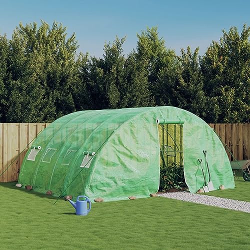 Rasen & Gartenarbeit Gewächshäuser Gewächshaus mit Stahlrahmen grün 20m 5x4x2,3m von AJJHUUKI