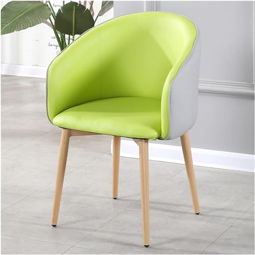AJKKYFBI Esszimmerstühle, Sessel, Wohnzimmerstuhl, Kunstleder, gepolsterter Beistellstuhl, Schreibtischstühle mit stabilen Beinen (Farbe: Grün) von AJKKYFBI