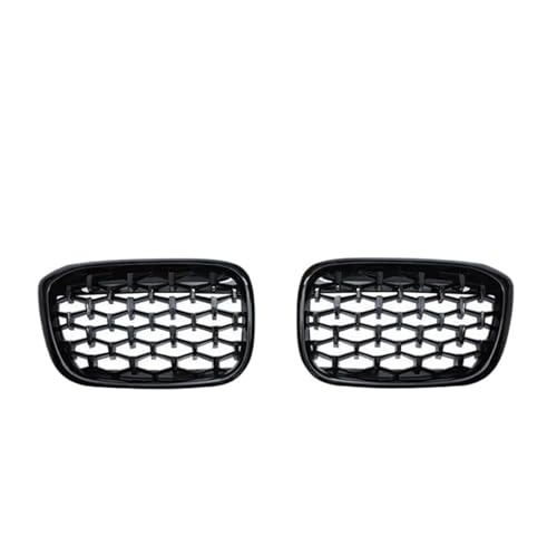AJOHBM Nebel Lampe Grill Frontgrill Für B&MW X3 G01 G08 X4 G02 2018–2021 Rennsport-Kühlergrill Mit Diamant-Verzierung Meteor-Styling 2 Stück(Titanium Black) von AJOHBM