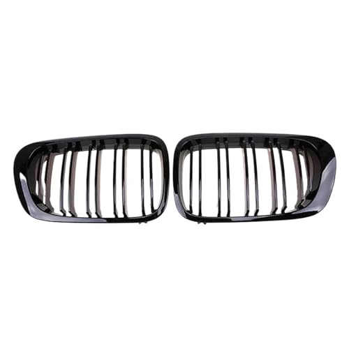 AJOHBM Nebel Lampe Grill Für B&MW 3er E46 1998–2001 2D-Coupé-Frontniere Mit Doppellamellen Glänzend-mattem Carbon-Renngitter ABS-Kunststoff von AJOHBM