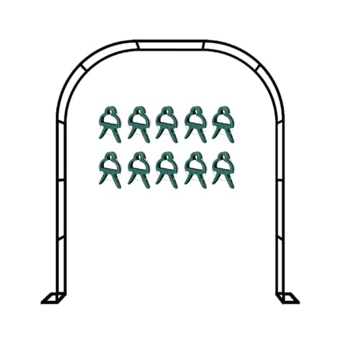 Rosenbogen Metall Stabil Rankgitter Rosenhilfe Wetterfest, Rankbogen Metallbogen Gartenbogen Torbogen Rankhilfe für Kletterpflanzen, mit Basis Und 10 Klammern für Pflanzen(3.5 x 2.2 x 0.4 m) von AJTXCSFOQL