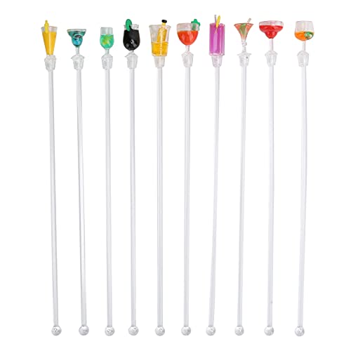 10 pcs süße Acrylcocktail -Rührer Rühre Rührstangen Cocktail -Getränke Mixer Bar Supplies (Barkeeper -Größe) von AJUNJIIL