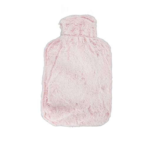 2000 ml Hochdichte Gummi -Heißwasserbeutel für Schulter zu Hause Winter (Rosa und weiß) von AJUNJIIL