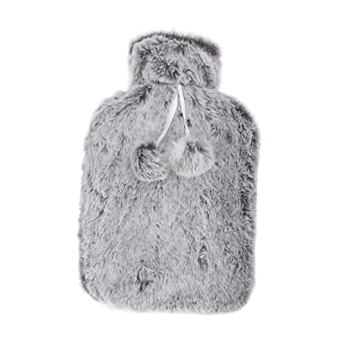 2000 ml Hochdichte Gummi -Heißwasserbeutel für Schulter zu Hause Winter (Schwarz und Weiß) von AJUNJIIL