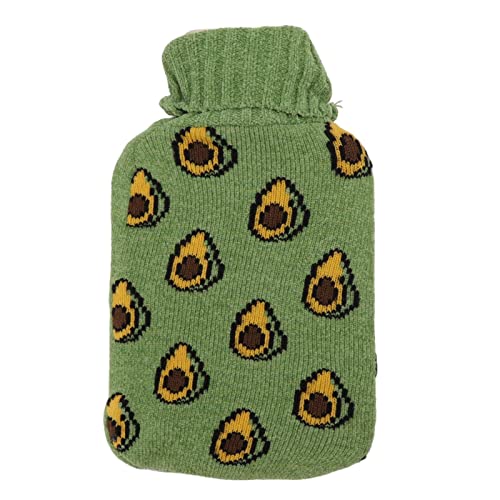 2000 ml heiße Wasserflasche weich gestrickter Hals Schulter Winter Wärme (Avocado) von AJUNJIIL