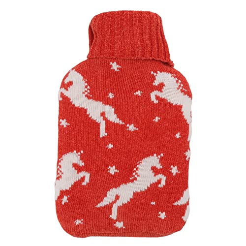 2000 ml heiße Wasserflasche weich gestrickter Hals Schulter Winter Wärme (Pferd) von AJUNJIIL