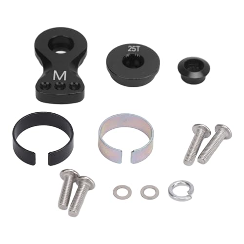 25t Servo Saver Einstellen Aluminiumlegierung Universal Servo Arm Ersatz Effizienter Betrieb RC Cars M 29,5 mm Länge (Schwarz) von AJUNJIIL