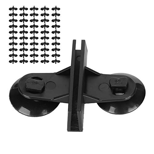 50pcs Plastik Aquariumisolationsplatte Fischtank Divider Saugnapfklammhalter bequeme dauerhafte Trennung Zuchtzubehör 0-0,5 cm Glas Haustier Vorräte (Schwarz) von AJUNJIIL