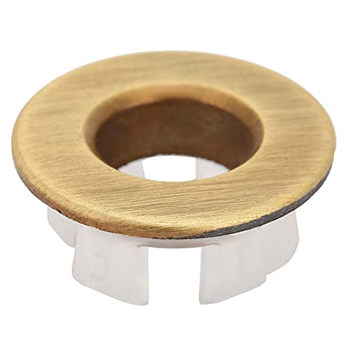 AJUNJIIL Badezimmer Waschbecken Waschbecken Überlauf Deckung Küche Spüle Dekoration Ersatzloch kreisförmiges Messingmaterial (Alte Bronze) von AJUNJIIL