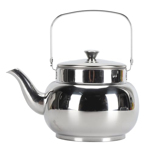 AJUNJIIL Edelstahl -Teekanne mit abnehmbarem Filter Metall Teekessel Couchtisch serviert Topf für Home Hotel Restaurant (1l) von AJUNJIIL