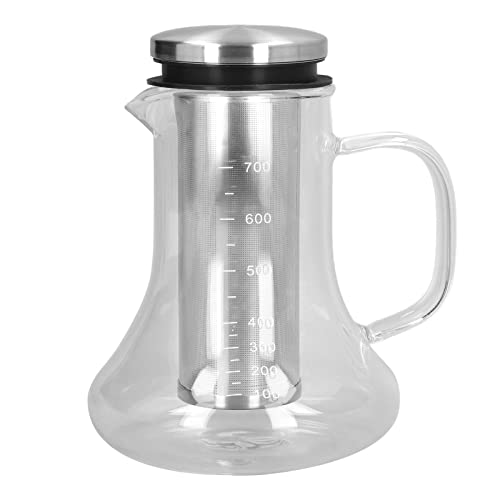 AJUNJIIL Kalte Brauerei -Kaffeekanne Borosilikatglas transparent mit skalierbarer tragbarer Büro -Teekanne 700 ml AJUNJIIL Kalte Brauerei -Kaffeekanne Borosilikatglas transparent mit skalierbarer tragbarer Büro -Teekanne 700 ml von AJUNJIIL