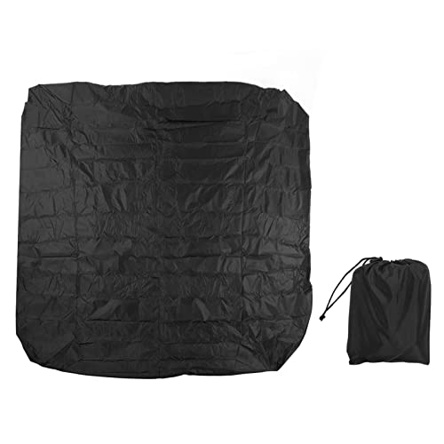 AJUNJIIL Staubbedeckung im Freien im Freien wasserdichte silberbeschichtete Polyester TAFT 210x210x30 cm (Schwarz) von AJUNJIIL