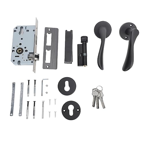 AJUNJIIL Stilvoller schwarzer Passor Griff Schloss Set Schlafzimmer Badezimmerschrank von AJUNJIIL