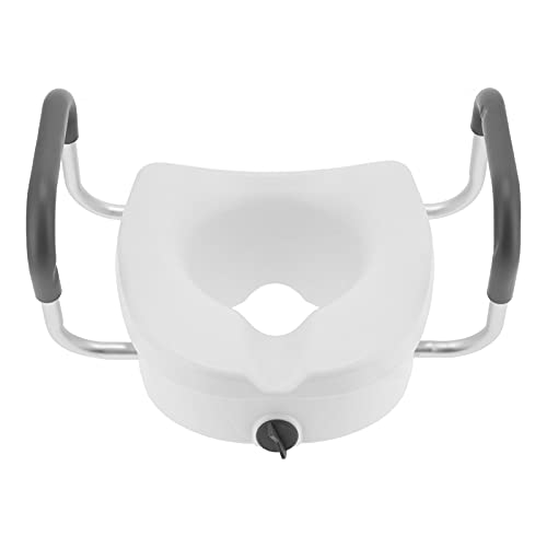 Angehobene Toilettensitz verstellbare Armlehne für Senioren Schwangerschaftswomen Badezimmerversorgungsbehinderung Hilfe Erhöhte Toilettenpolster von AJUNJIIL