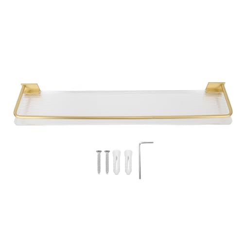 Badezimmer Wandregal Organizer Rack Multi Purpose Space Aluminium für Badezimmer Küchen Schlafzimmer (Gold) von AJUNJIIL