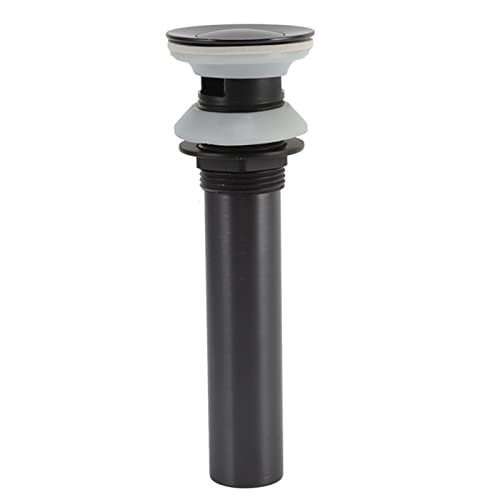 Badezimmerbecken Waschbecken Drain Messing Edelstahl Pop -Up -Stopper Küchenzubehör Schwarz schwarz (Mit Loch) von AJUNJIIL