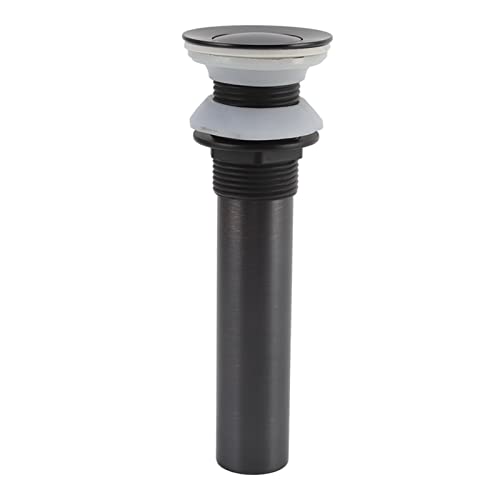 Badezimmerbecken Waschbecken Drain Messing Edelstahl Pop -Up -Stopper Küchenzubehör Schwarz schwarz (Ohne Loch) von AJUNJIIL