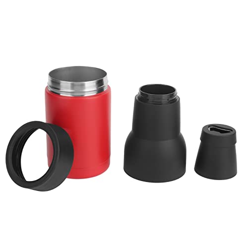 Edelstahl-Bierflaschen-Isolatoren Vakuum doppelter Bierflaschenkühler Nonslip Bottom Opener, 300-400 ml Dose, Party BBQ Beach (Rot) von AJUNJIIL