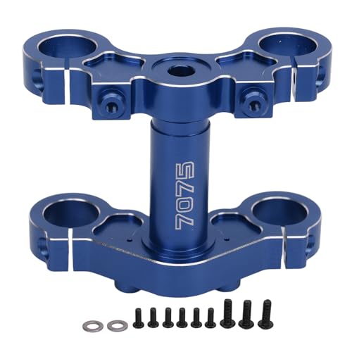 Elektrisches Motorrad Dreifachbaumklemme vorderer Stoßdämpfer Aluminium Set für Losi Promoto MX, langlebige einfache Installationsschockdämpfung (Blau) von AJUNJIIL