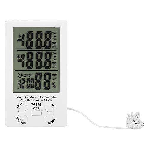 Elektronisches Hygrometer -Thermometer mit Sondenfeuchtigkeitsmesser für die Landwirtschaft im Innenbereich im Innenbereich von AJUNJIIL