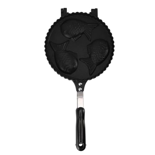 Fischwaffelhersteller Pfanne - Aluminium, doppelseitiges, gleichmäßiges Erhitzen. Ideal für Zuhause und Snackbars Fischwaffelhersteller Pfanne - Aluminium, doppelseitiges, gleichmäßiges Erhitzen. Ideal für Zuhause und Snackbars von AJUNJIIL